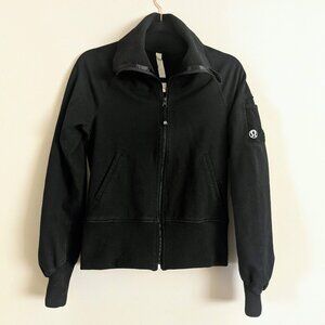 Lululemon Vintage Full Zip Turtleneck Scuba Neck Jacket Size 6 Black